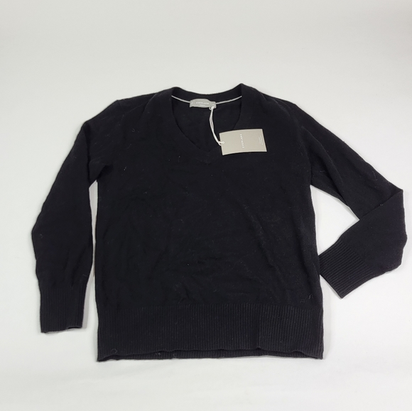 Everlane Black Cashmere V Neck Sweater sz S - Picture 3 of 5